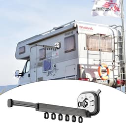 Veelzijdige Aluminium Droogrek voor Camper en Boot, Ruimtebesparend en Geen Boren Nodig, Ideaal voor Thuis en Reizen — thumbnail 4