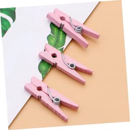 Houten Knijpers - Mini Clips Pinnen - Foto's Ophangen - Creatieve Decoratie - 2.5 cm - Roze — thumbnail 2