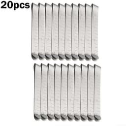 Naaiklemmen Set - Stof Liniaal Clips - Zomen Maken - Roestvrij Staal - 20 Stuks - Zilver — thumbnail 5