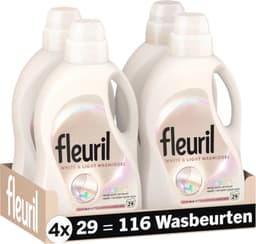 Fleuril White & Light - Vloeibaar Wasmiddel - Witte en Pastelkleuren Was - 4x29 Wasbeurten - Voordeelverpakking — thumbnail 1