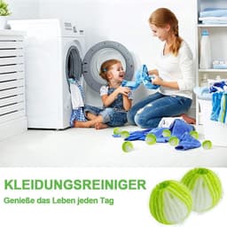 Deze 12-delige wasaccessoireset bevat herbruikbare wasballen die geschikt zijn voor wasmachines en drogers. De ballen verwijderen katten- en hondenhaar en zijn gemaakt van hoogwaardig nylon. — thumbnail 3