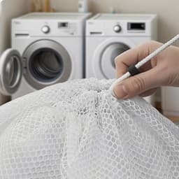 Grote Waszakken voor de Wasmachine 60 x 90 cm - Herbruikbare Wasnetten voor Kleding en Dekbedhoezen met Koordstopper — thumbnail 5