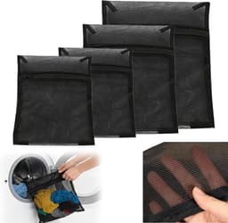 Set van 4 fijne waszakken met rits voor delicate kleding - Bescherming bij het wassen, 30x40cm, 40x50cm, 50x60cm, ideaal voor thuis en op reis — thumbnail 1