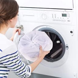 Netwaszakken - 3 Stuks - Waszakken - Herbruikbare - Wasnet - Waszakjes - Kledingzakjes - Herbruikbare - Travel Organizer - Wasnetten voor WasmachineGeschikt - Geschikt voor Babykleding - Sokken - Shirts - iverschillende maten - Wit — thumbnail 2