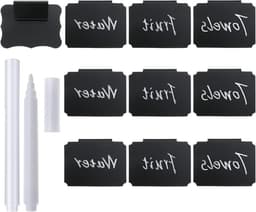 Basket Labels - Bin Clips - Organiseren Opslag - Afneembare Clips - 9 x 6.35 cm - Zwart — thumbnail 1