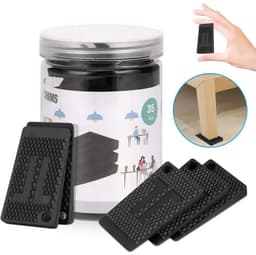 WiseGoods Premium Anti Vibratie Meubelwiggen Set - 35 Stuks Zwart - Pads - Voor Wasmachine / Koelkast / Tafel / Stoelen / Kast — thumbnail 4
