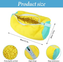 Allecto - Schoenwaszakken - Waszak voor Schoenen - Innovatief Ritsontwerp - 39 x 19 cm - Herbruikbare Wasnet voor Schoenen - Geschikt voor Sneakers... — thumbnail 3