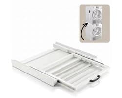 Morelia® Tussenstuk Wasmachine Droger - Inclusief Uitschuifbare droogrek - Stapelkit Wasmachine Droger - Universeel - Wit