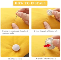 MTTProducts - Non Slip Bed Clips - Duvet Cover Clips - 8 Stuks - Quilt Fixing Clips - Mushroom Rond - Snelle Bevestiging - Geschikt voor Dekbedden - Kl... — thumbnail 3