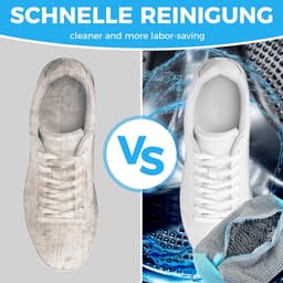 2 stuks schoenwasmachinetas, Waszakken voor de Wasmachine met Ritssluiting, pluche schoenenwaszak,360° reiniging van de tas,multifunctionele bescherming, voor sportschoenen, tennisschoenen (grijs) — thumbnail 4
