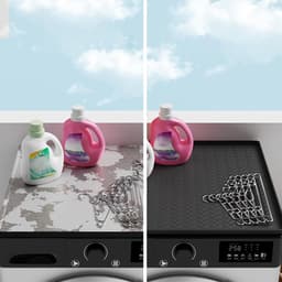 Wasmachine Top Cover - Droger Mat Beschermer - Apparaten Beschermen - Hittebestendig Antislip - 60x60 cm - Zwart — thumbnail 4