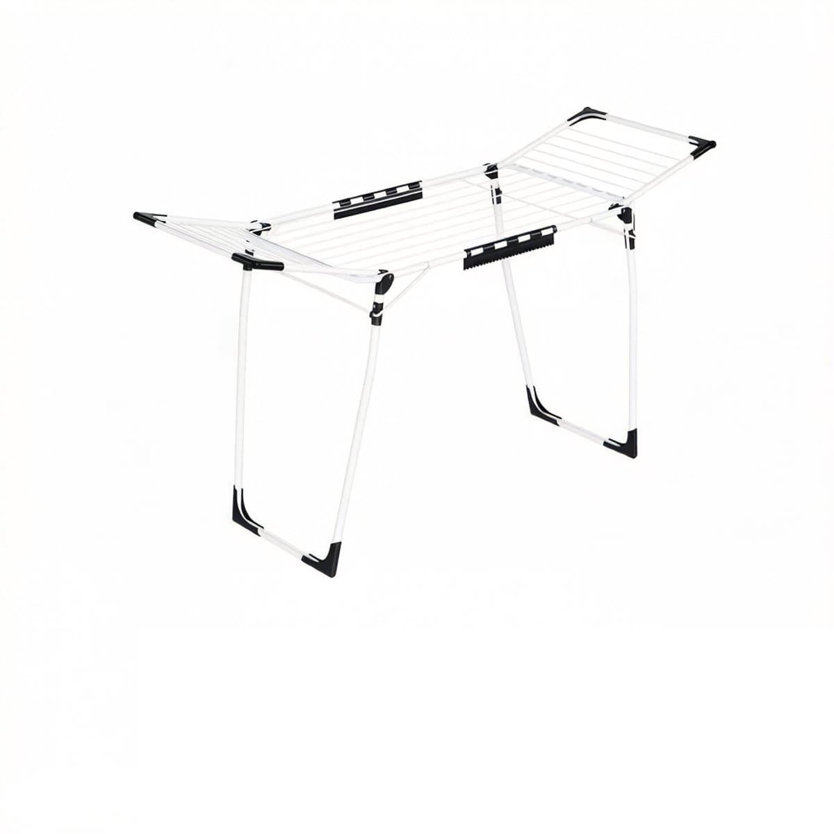 Kledingdroogrek Opvouwbaar Ruimtebesparend Groot Droogoppervlak Voor Kleding Stevig Duurzaam Metalen Frame Gemakkelijk Te Gebruiken En Schoon Te Maken Geschikt Voor Binnen, Balkon, Badkamer, Tuin 56,5x173x96,5cm Wit — afbeelding 1
