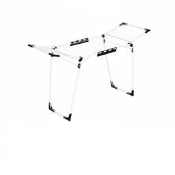Kledingdroogrek Opvouwbaar Ruimtebesparend Groot Droogoppervlak Voor Kleding Stevig Duurzaam Metalen Frame Gemakkelijk Te Gebruiken En Schoon Te Maken Geschikt Voor Binnen, Balkon, Badkamer, Tuin 56,5x173x96,5cm Wit — thumbnail 1