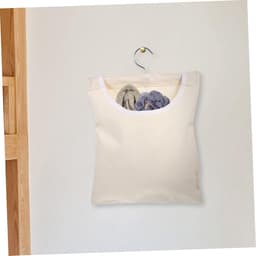 Wasknijper Opbergtas - Kleding Clips Houder - Was ophangen - Draaibare Haak - 35x27x1CM - Beige — thumbnail 2