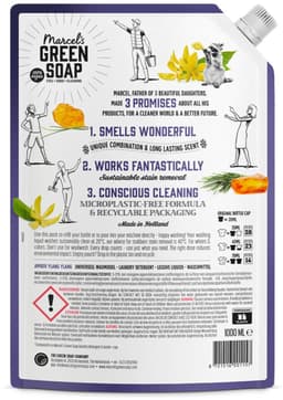 Marcel's Green Soap Universeel Wasmiddel Navulling - Amber & Ylang Ylang - 4 x 1L - 92 wasbeurten — thumbnail 2