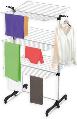 Droogtoren - Wasrek staand - Kleding drogen - 36 meter drooglengte - 77x73x140 cm - Wit — thumbnail 1