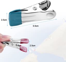 Dailygoody - Wasknijpers - Robuuste klemmen - 20 stuks - Roestvrij staal - Stevige clips - Perfect voor kleding en handwerk — thumbnail 5