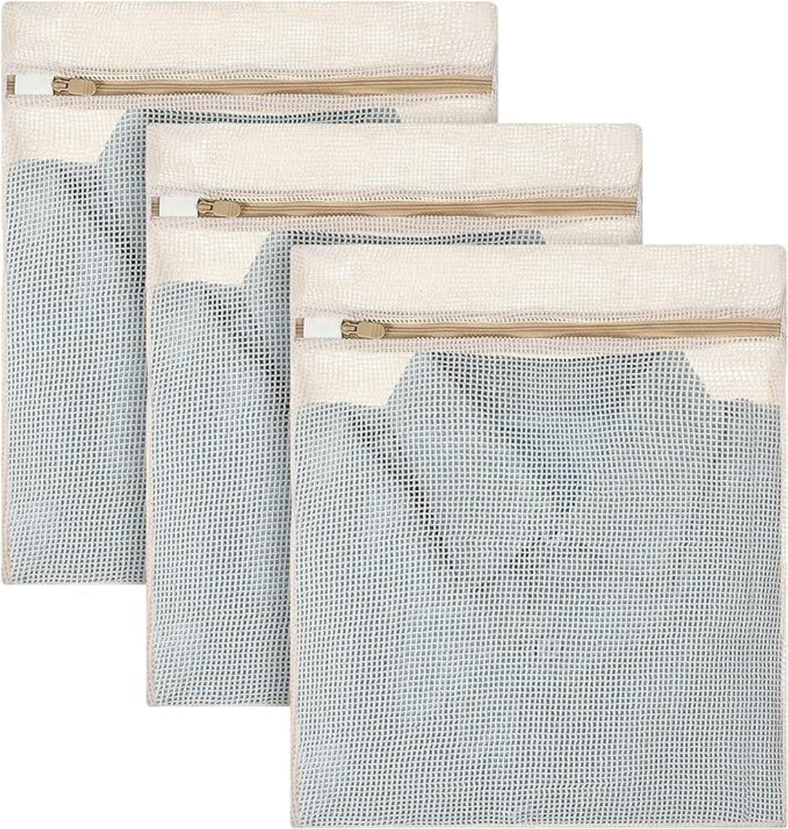 3 stuks waszakken voor wasmachine - beschermend wasnet voor kleding — afbeelding 1