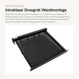 Dailygoods- Droogrek Intrekbaar - Wandmontage - Opvouwbaar - Aluminium - Ademend Mesh - Ruimtebesparend Ontwerp - Kledingrek — thumbnail 1