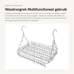 Dailygoods- Wasdroogrek Roestvrij Staal - Multifunctioneel Droogrek - Inklapbaar - Verstelbaar - Kledingrek - Lange Levensduur — thumbnail 1