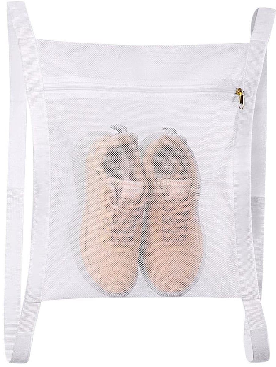 Dailygoods- Schoenendrogertas 35 x 40 cm - Herbruikbare Waszakken - Grote Honingraatzakken - Veilig met Rits - Verstelbare Bandjes - Heavy Duty Mesh Materiaal - Waszak — afbeelding 1