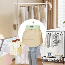 Mini-wasdroger voor kleding - bediening met twee temperaturen, draagbare elektrische wasdroger, voor badkamer, balkon, buiten, binnen, woning, slaapzaal, camping, terras, keuken en kast — thumbnail 4
