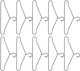 Dailygoods- Poppenkleerhanger Ruimtebesparend - Metalen Hanger - Lichtgewicht - Draagbaar - Decoratief - 150 mm - Poppenhanger — thumbnail 1