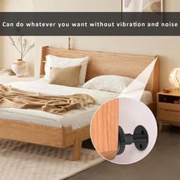 Bedframe Afstandhouders - Muurstabilisatoren Anti-trilling - Meubels Stabiliseren - Verstelbaar Bereik - 4 stuks - Zwart — thumbnail 3