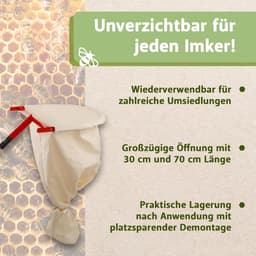 Imker Zwermzak - Bijenvanger Opvangzak - Bijenzwermen Vangen - Waterdichte Linnenmix - 30 cm Opening - N.v.t. — thumbnail 4
