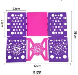 Wasrek voor het opvouwen van kinder- en volwassenenkleding, overhemden en T-shirts, 58*68 cm, paarsroze — thumbnail 4
