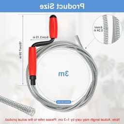 Flexibele Ontstoppingsdraad voor Afvoer, 3m Snoer voor Haarverwijdering en Verstopte Pijpen, Ideaal voor Keuken en Badkamer Accessoires — thumbnail 5