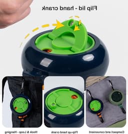 Verstelbare 10 meter lange waslijn voor buitengebruik, ideaal voor kamperen, tuin en reizen, draagbaar en ruimtebesparend — thumbnail 5