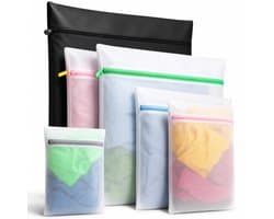 BOTC Waszakken - Wasnetten - Set van 6 - Bescherm je Wasgoed en Wasmachine - Transparant/Wit — afbeelding 1