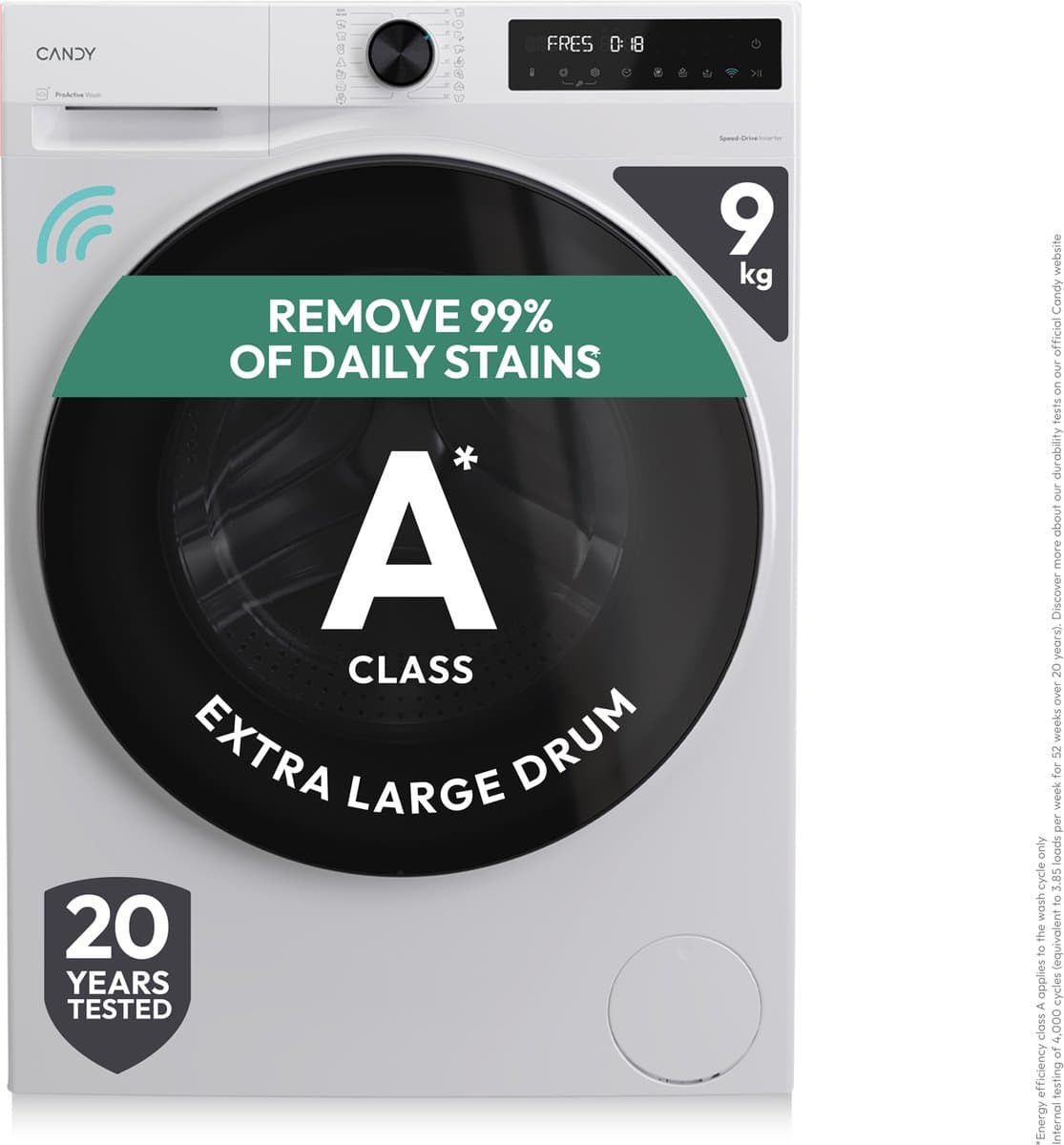 Candy BWR 495BL8-S - Was-droogcombinatie - 9+5 kg - A/D - Extra stil (72 dB) - XL Soft Drum - 16 programma’s - Wi-Fi + Bluetooth (hOn) - Getest om 20 jaar mee te gaan - Inverter motor - 10 jaar garantie op onderdelen — afbeelding 1