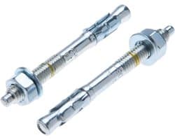 Betonanker set - Wiganker bouten - Zware lasten bevestigen - Doorlopende bout - 10x105mm 6 stuks - Gegalvaniseerd