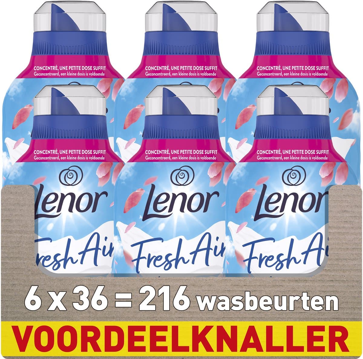 Lenor Fresh Air Wasverzachter - Fleurige bloesem - 6 x 36 Wasbeurten — afbeelding 1