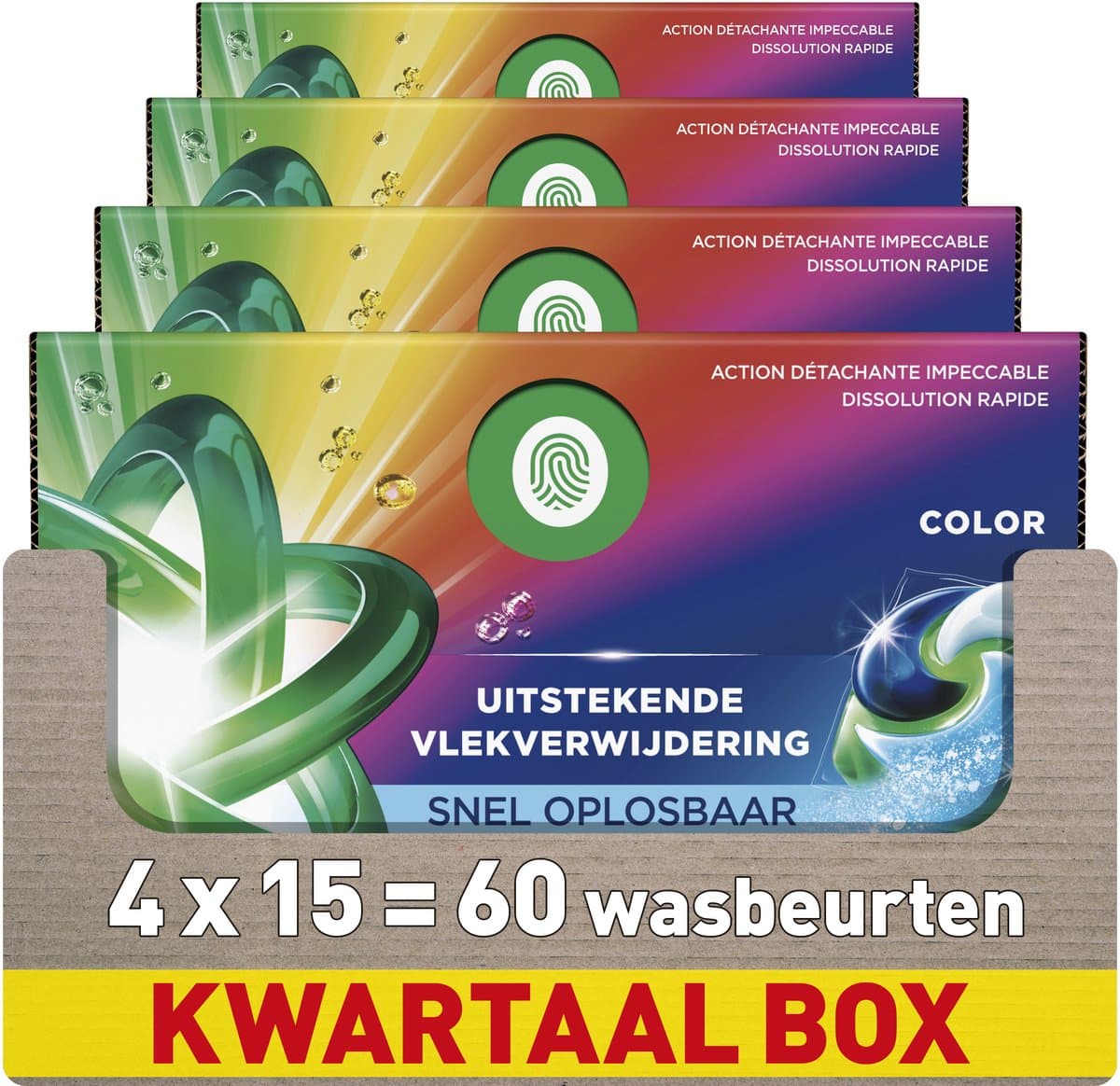 Ariel 4in1 Wasmiddel Pods Kleur - 4 x 15 Wasbeurten — afbeelding 1