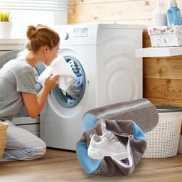 Schoenwaszakken Set van 2, Ademende Chenille Schoenreiniging, Waszak voor Wasmachine en Drogen, Perfect voor Sneakers en Sportschoenen — thumbnail 2