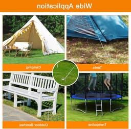 Set van 6 U-vormige zware metalen tentpinnen van 30 cm, verzinkte stalen grondankers voor trampolines, windbestendige en stevige ankers voor bouncy castles, kamperen en luifels — thumbnail 2