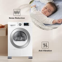4 stuks antivibratiepads voor wasmachine - Voorkomt beweging van wasmachine en droger - Voorkomt geluids- en trillingsoverdracht - Antivibratiestabilisatorsteunvoetjes (verhoging 4,5 cm) — thumbnail 5