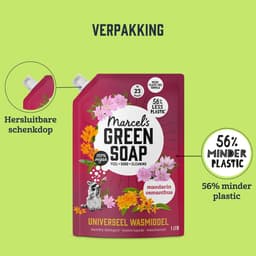 Marcel's Green Soap Universeel Wasmiddel Navulling - Mandarijn & Osmanthus - 4 x 1L - 92 wasbeurten — thumbnail 3