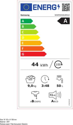 Samsung WW95DG6U85LKU3 - Wasmachine - EcoBubble - Energielabel A - Wit - 5 jaar garantie — thumbnail 2
