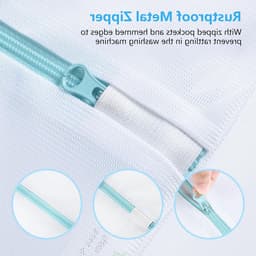 Grote Waszakken van Mesh 90 x 110 cm met Rits voor Kleding, Beddengoed en Reizen - Ideaal voor Wasmachine en Organisatie van Vuile Kleding — thumbnail 2