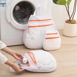 Set van 3 Waszakken van Mesh Stof voor de Wasmachine, Herbruikbare Zak met Rits voor Kleding, Sokken en Ondergoed — thumbnail 3