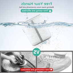 Grote waszak voor schoenen en sneakers met extra reinigingsvak, ideaal voor het wassen van sportschoenen en leren schoenen, versterkte ritssluiting, wit — thumbnail 2