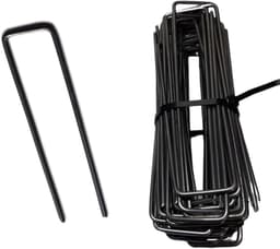 100x Stalen Grondankers van niet Verzinkt Staaldraad - 150 mm lang, 30 mm breed, Ø 4 mm - Grondankers Voor Onkruidmat, Tuinmat, Schutting & Camping - Stalen Grondnagels — thumbnail 1