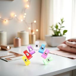 20 Stuks Multicolor Naaiclips Quilten Clips Stof Quilten Craft Gereedschap Multifunctionele Plastic Clips voor Naaien Binding, Naaien Benodigdheden Crafting Gereedschap DIY Hemming Linialen, Quilten — thumbnail 3