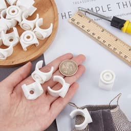 Tv-lade vervangende clips - 1-inch U-haak - PVC waterpijpklemmen - Talon-klemmen - Pijpondersteuning - Geschikt voor 19 mm OD-pijp - Plastic socket om overeenkomstige buizen te repareren (20 pakken) — thumbnail 4
