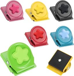 Magnetische Klemmen - Ster Clips - Notities Bevestigen - Sterke Metaalstructuur - 6 Stuks - Kleurrijk — thumbnail 1