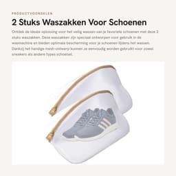 Dailygoods- Waszakken 2 Stuks - Waszakken voor Schoenen - Wasnet met Ritssluiting - Herbruikbaar - Polyester - 24x24x40cm - Schoenenwaszak — thumbnail 4